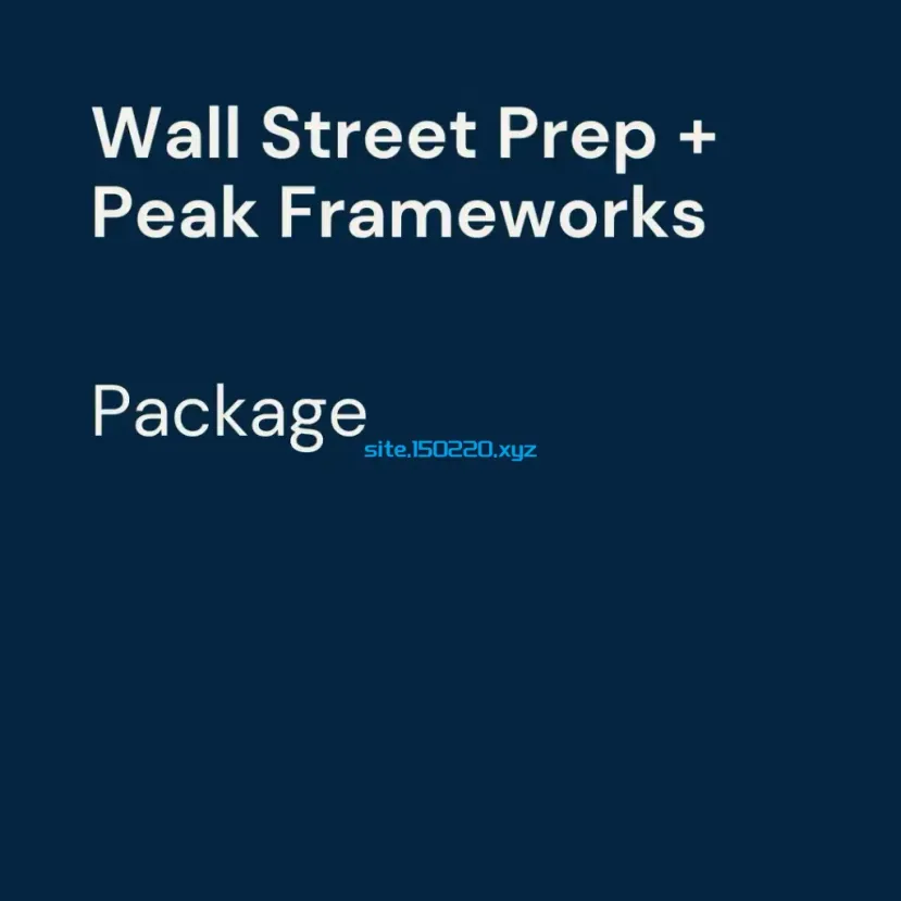 Wall Street Prep + Peak Frameworks Package